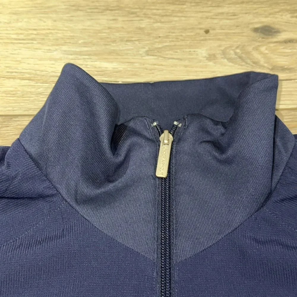 Under Armour Full Zip Track Jacket Men L Navy Blue Performance Active Mesh Lined - Picture 8 of 9